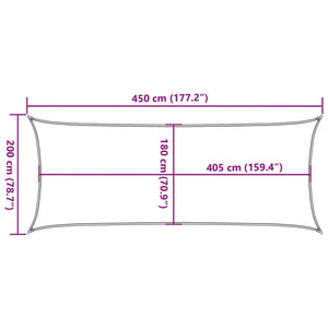 vidaXL Sunshade Sail 160 g/m² Rectangular Light Grey 2x4.5 m HDPE