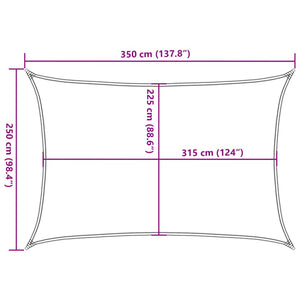 vidaXL Sunshade Sail 160 g/m² Rectangular Light Grey 2.5x3.5 m HDPE