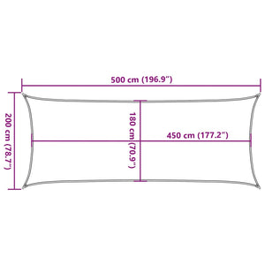 vidaXL Sunshade Sail 160 g/m² Rectangular Sand 2x5 m HDPE