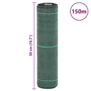 vidaXL Weed Membrane Green 0.5x150 m PP