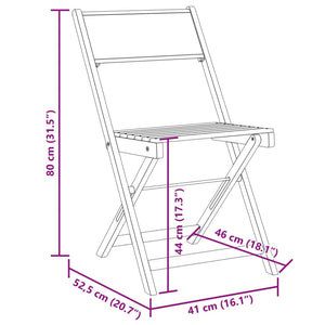 vidaXL Folding Garden Chairs 8 pcs Anthracite Fabric and Solid Wood