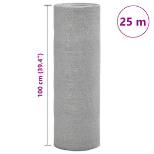 vidaXL Privacy Net Light Grey 1x25 m HDPE 195 g/m²