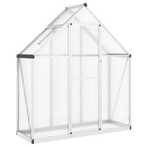 vidaXL Greenhouse with Base Frame Silver 169x58x195 cm Aluminium