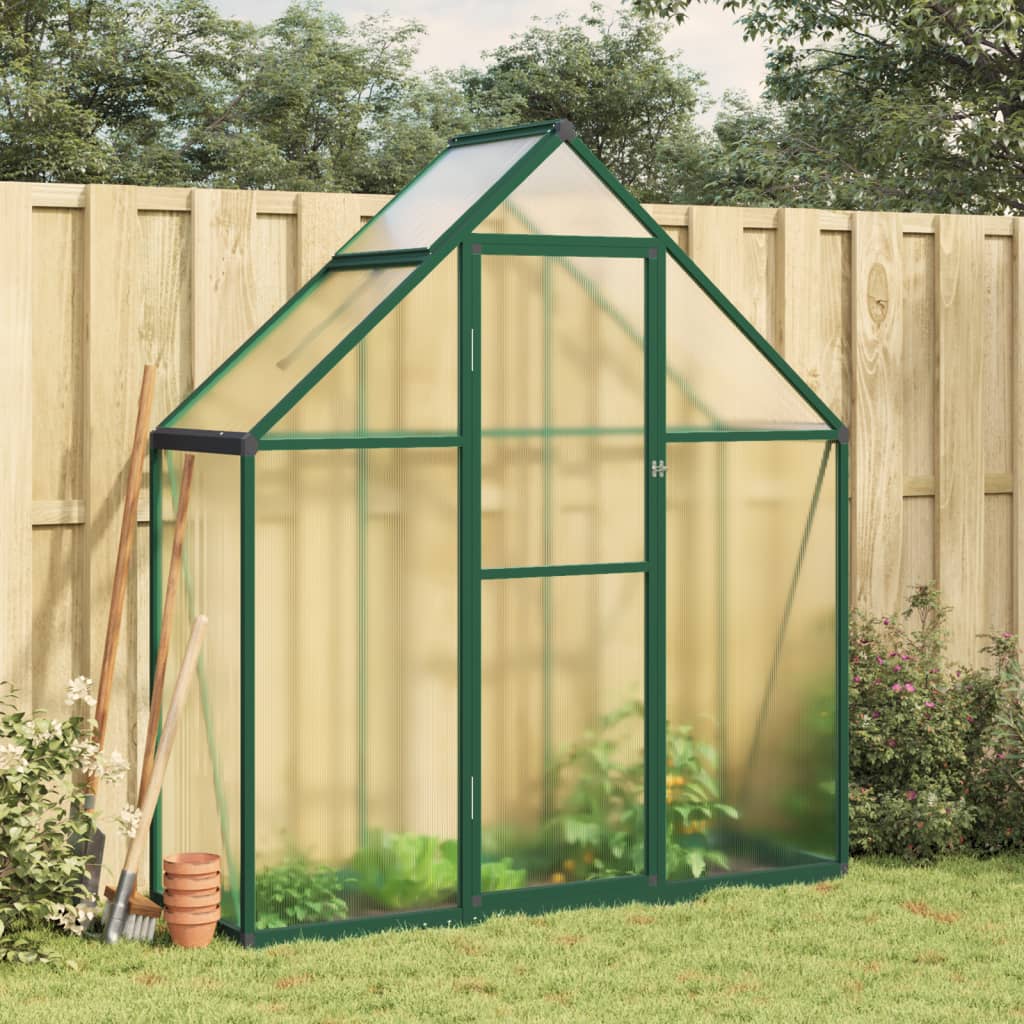 vidaXL Greenhouse with Base Frame Green 169x58x195 cm Aluminium