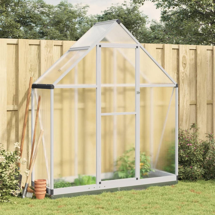 vidaXL Greenhouse with Base Frame Silver 169x58x202 cm Aluminium