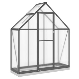 vidaXL Greenhouse with Base Frame Anthracite 169x58x202 cm Aluminium