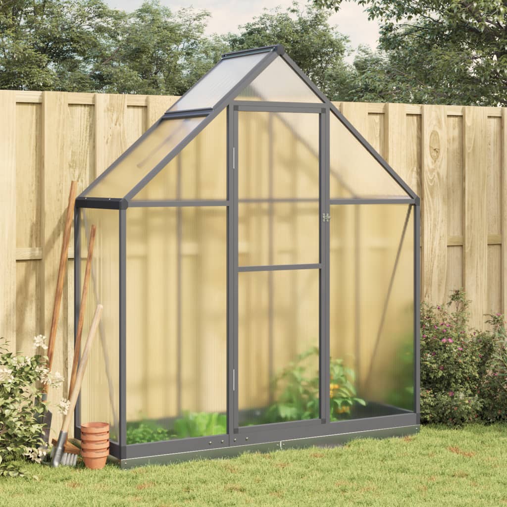 vidaXL Greenhouse with Base Frame Anthracite 169x58x202 cm Aluminium