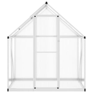 vidaXL Greenhouse with Base Frame Silver 169x114x195 cm Aluminium