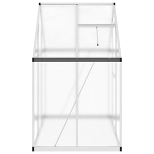 vidaXL Greenhouse with Base Frame Silver 169x114x195 cm Aluminium