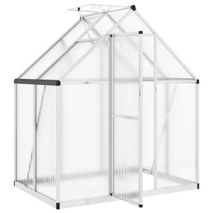 vidaXL Greenhouse with Base Frame Silver 169x114x195 cm Aluminium