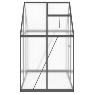 vidaXL Greenhouse with Base Frame Anthracite 169x114x195 cm Aluminium