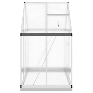 vidaXL Greenhouse with Base Frame Silver 169x114x202 cm Aluminium