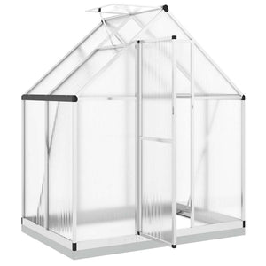 vidaXL Greenhouse with Base Frame Silver 169x114x202 cm Aluminium