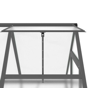 vidaXL Greenhouse with Base Frame Anthracite 169x114x202 cm Aluminium