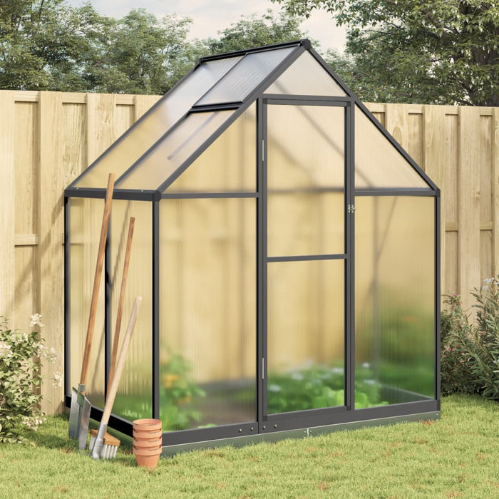 vidaXL Greenhouse with Base Frame Anthracite 169x114x202 cm Aluminium