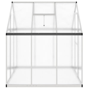 vidaXL Greenhouse with Base Frame Silver 169x169x195 cm Aluminium