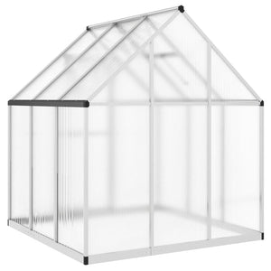 vidaXL Greenhouse with Base Frame Silver 169x169x195 cm Aluminium