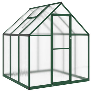 vidaXL Greenhouse with Base Frame Green 169x169x195 cm Aluminium