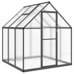 vidaXL Greenhouse with Base Frame Anthracite 169x169x195 cm Aluminium