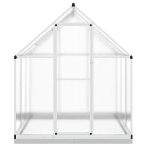 vidaXL Greenhouse with Base Frame Silver 169x169x202 cm Aluminium