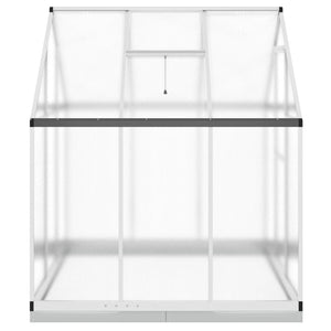 vidaXL Greenhouse with Base Frame Silver 169x169x202 cm Aluminium