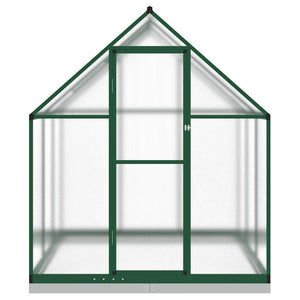 vidaXL Greenhouse with Base Frame Green 169x169x202 cm Aluminium