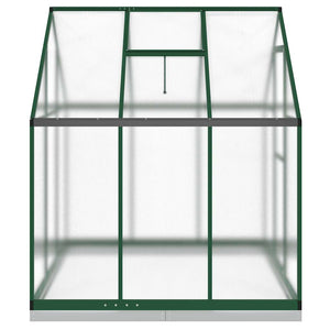 vidaXL Greenhouse with Base Frame Green 169x169x202 cm Aluminium