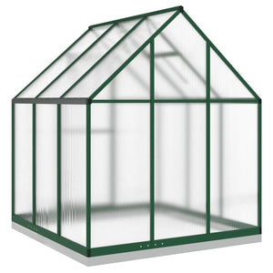 vidaXL Greenhouse with Base Frame Green 169x169x202 cm Aluminium