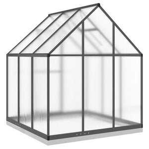 vidaXL Greenhouse with Base Frame Anthracite 169x169x202 cm Aluminium