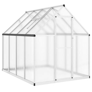 vidaXL Greenhouse with Base Frame Silver 224x169x195 cm Aluminium