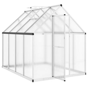 vidaXL Greenhouse with Base Frame Silver 224x169x195 cm Aluminium