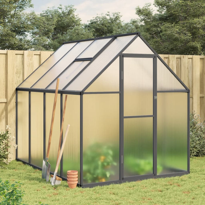 vidaXL Greenhouse with Base Frame Anthracite 224x169x195 cm Aluminium