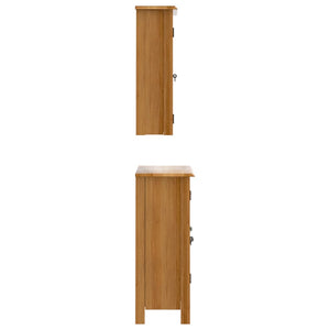 vidaXL 3 Piece Bathroom Furniture Set Solid Wood Pine