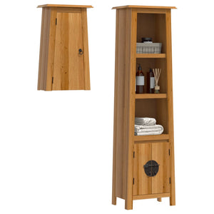 vidaXL 2 Piece Bathroom Furniture Set Solid Wood Pine