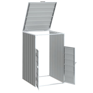 vidaXL Wheelie Bin Storage for Single Bin Grey 72x81x115 cm Steel