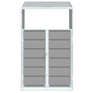 vidaXL Wheelie Bin Storage for Single Bin Grey 72x81x115 cm Steel