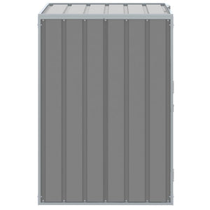 vidaXL Wheelie Bin Storage for Single Bin Grey 72x81x115 cm Steel