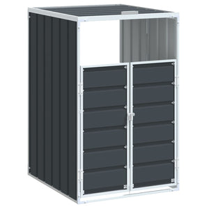 vidaXL Wheelie Bin Storage for Single Bin Anthracite 72x81x115 cm Steel