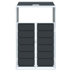 vidaXL Wheelie Bin Storage for Single Bin Anthracite 72x81x115 cm Steel