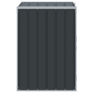 vidaXL Wheelie Bin Storage for Single Bin Anthracite 72x81x115 cm Steel