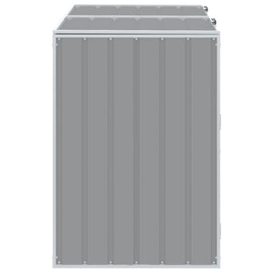 vidaXL Wheelie Bin Storage for Double Bins Grey 144x81x113 cm Steel