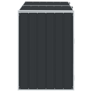 vidaXL Wheelie Bin Storage for Double Bins Anthracite 144x81x113 cm Steel