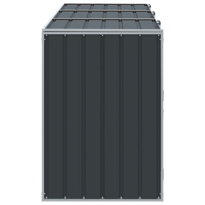 vidaXL Wheelie Bin Storage for Triple Bins Anthracite 216x81x115 cm Steel