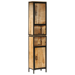 vidaXL Bathroom Cabinet 40x27x180 cm Iron and Solid Wood Mango