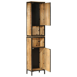 vidaXL Bathroom Cabinet 40x27x180 cm Iron and Solid Wood Mango