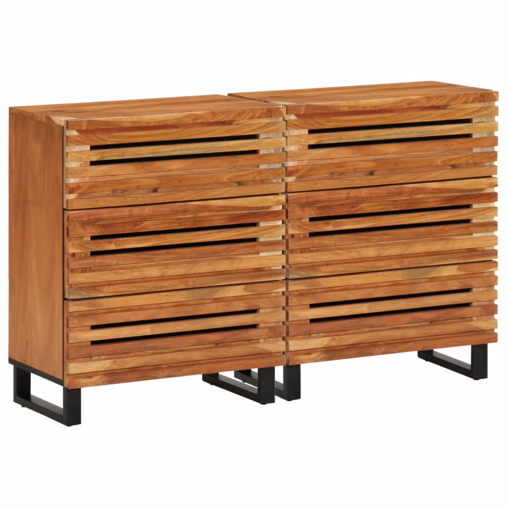 vidaXL Sideboards 2 pcs 60x34x75 cm Solid Wood Acacia