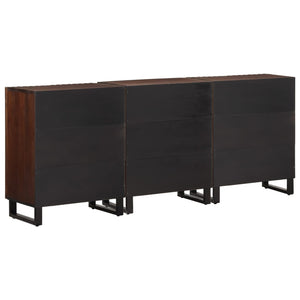 vidaXL Sideboards 3 pcs 60x34x75 cm Solid Wood Mango