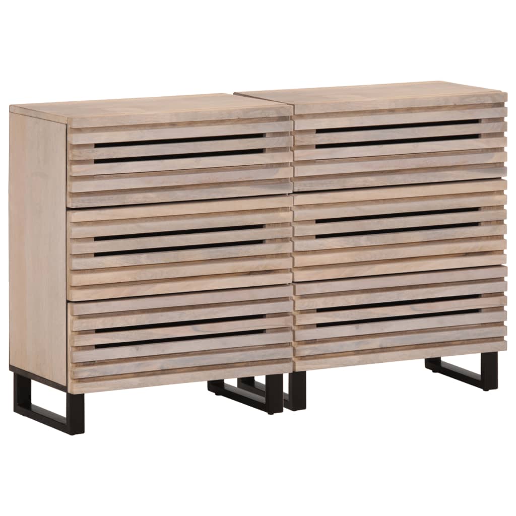 vidaXL Sideboards 2 pcs 60x34x75 cm Solid Wood Mango