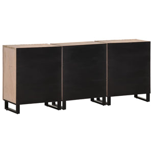 vidaXL Sideboards 3 pcs 60x34x75 cm Solid Wood Mango