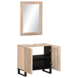 vidaXL 2 Piece Bathroom Furniture Set Solid Wood Mango